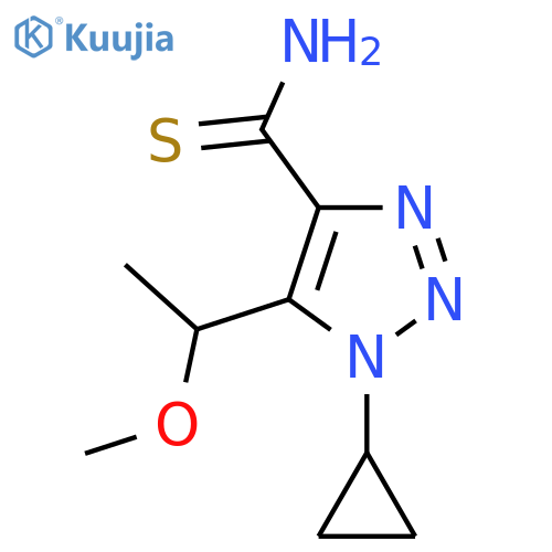 1-cyclopropyl-5-(1-methoxyethyl)-1H-1,2,3-triazole-4-carbothioamide structure