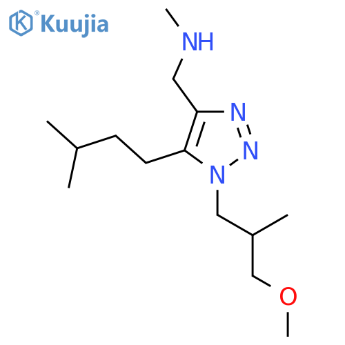 {1-(3-methoxy-2-methylpropyl)-5-(3-methylbutyl)-1H-1,2,3-triazol-4-ylmethyl}(methyl)amine structure