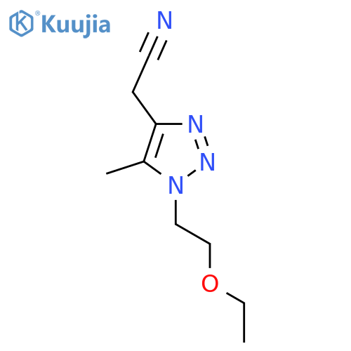 2-1-(2-ethoxyethyl)-5-methyl-1H-1,2,3-triazol-4-ylacetonitrile structure