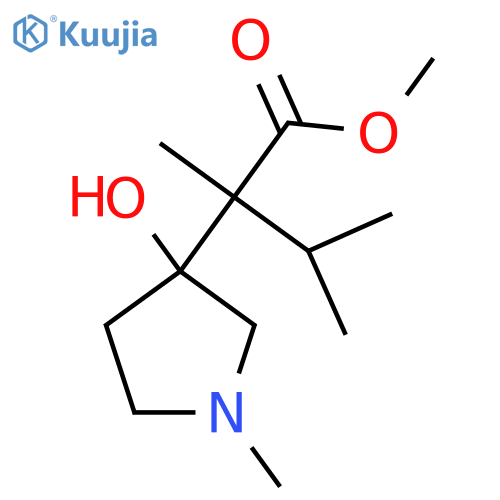 methyl 2-(3-hydroxy-1-methylpyrrolidin-3-yl)-2,3-dimethylbutanoate structure