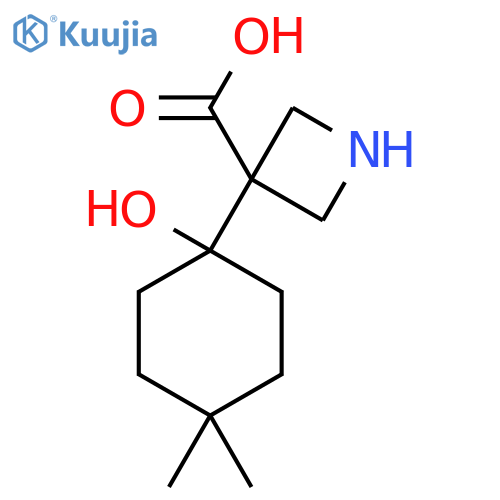 3-(1-hydroxy-4,4-dimethylcyclohexyl)azetidine-3-carboxylic acid structure