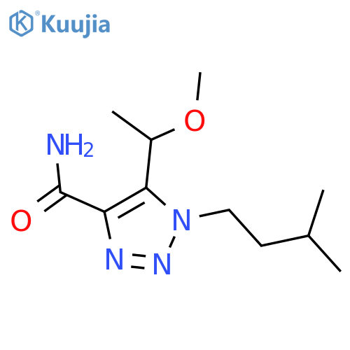 5-(1-methoxyethyl)-1-(3-methylbutyl)-1H-1,2,3-triazole-4-carboxamide structure