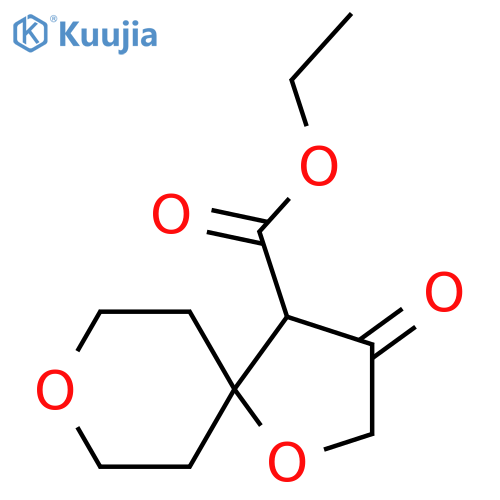 ethyl 3-oxo-1,8-dioxaspiro4.5decane-4-carboxylate structure