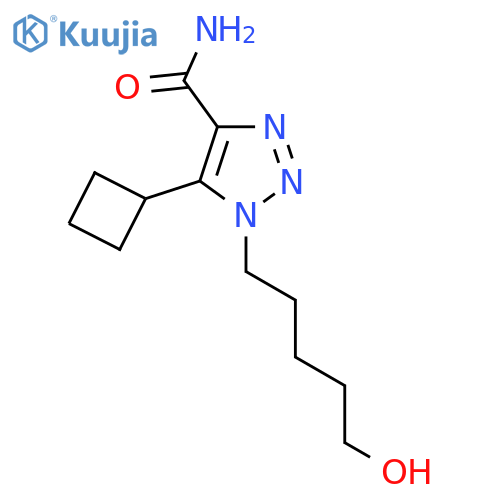 5-cyclobutyl-1-(5-hydroxypentyl)-1H-1,2,3-triazole-4-carboxamide structure