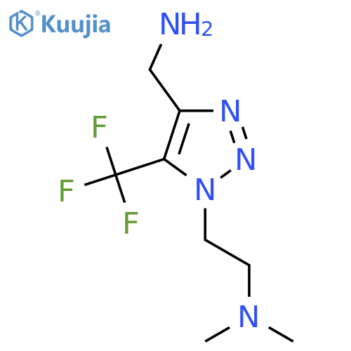 {1-2-(dimethylamino)ethyl-5-(trifluoromethyl)-1H-1,2,3-triazol-4-yl}methanamine structure