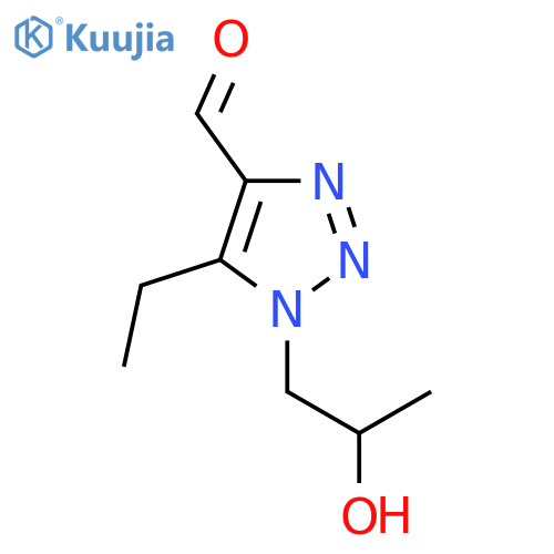 5-ethyl-1-(2-hydroxypropyl)-1H-1,2,3-triazole-4-carbaldehyde structure