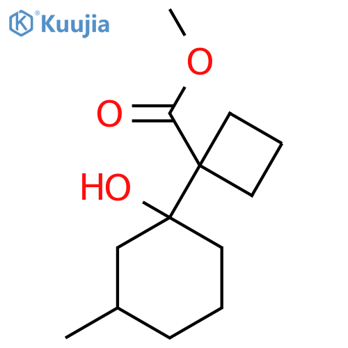 methyl 1-(1-hydroxy-3-methylcyclohexyl)cyclobutane-1-carboxylate structure