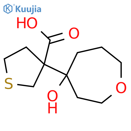 3-(4-hydroxyoxepan-4-yl)thiolane-3-carboxylic acid structure