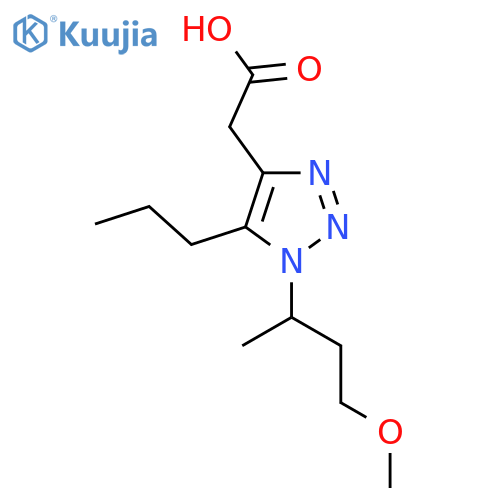 2-1-(4-methoxybutan-2-yl)-5-propyl-1H-1,2,3-triazol-4-ylacetic acid structure
