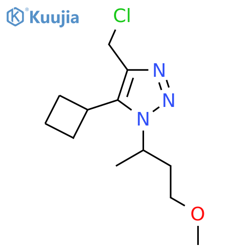 4-(chloromethyl)-5-cyclobutyl-1-(4-methoxybutan-2-yl)-1H-1,2,3-triazole structure
