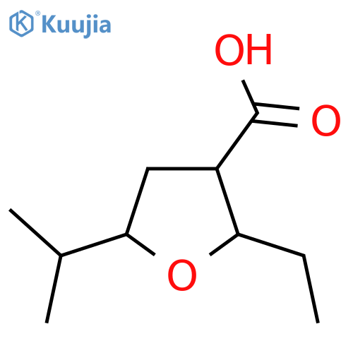 2-ethyl-5-(propan-2-yl)oxolane-3-carboxylic acid structure