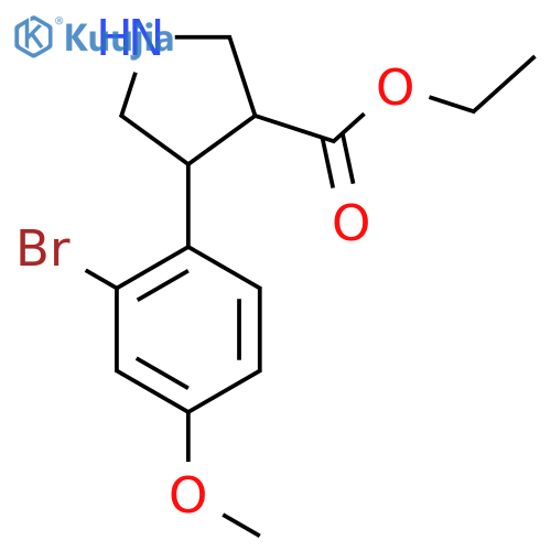 ethyl 4-(2-bromo-4-methoxyphenyl)pyrrolidine-3-carboxylate structure