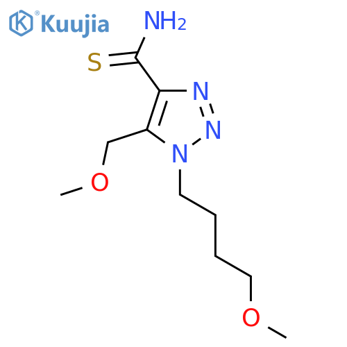 1-(4-methoxybutyl)-5-(methoxymethyl)-1H-1,2,3-triazole-4-carbothioamide structure