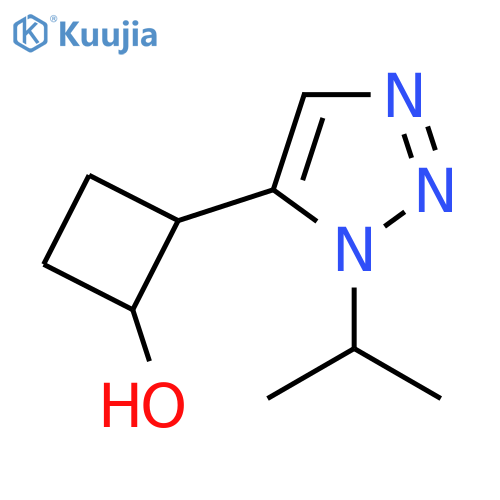 2-1-(propan-2-yl)-1H-1,2,3-triazol-5-ylcyclobutan-1-ol structure