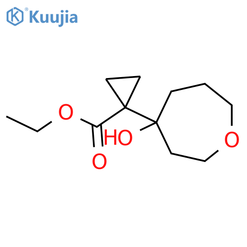 ethyl 1-(4-hydroxyoxepan-4-yl)cyclopropane-1-carboxylate structure