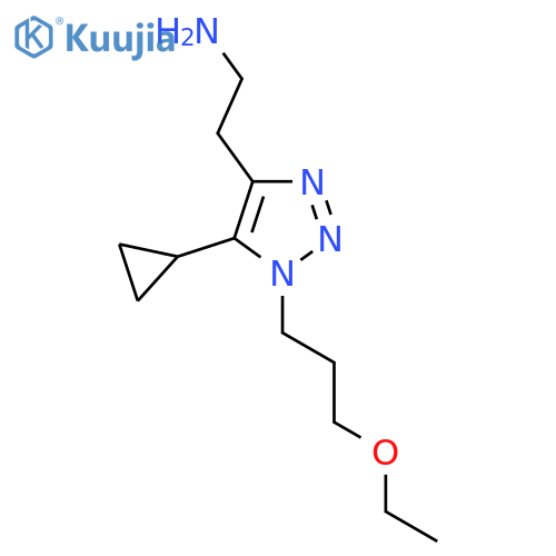 2-5-cyclopropyl-1-(3-ethoxypropyl)-1H-1,2,3-triazol-4-ylethan-1-amine structure