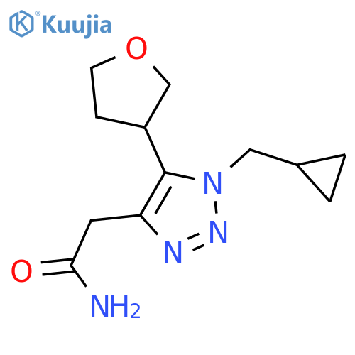 2-1-(cyclopropylmethyl)-5-(oxolan-3-yl)-1H-1,2,3-triazol-4-ylacetamide structure