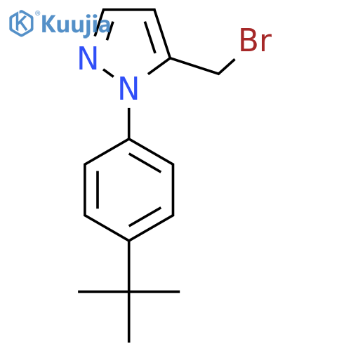 5-(bromomethyl)-1-(4-tert-butylphenyl)-1H-pyrazole structure