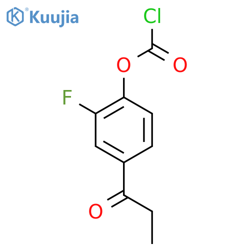 2-fluoro-4-propanoylphenyl chloroformate structure