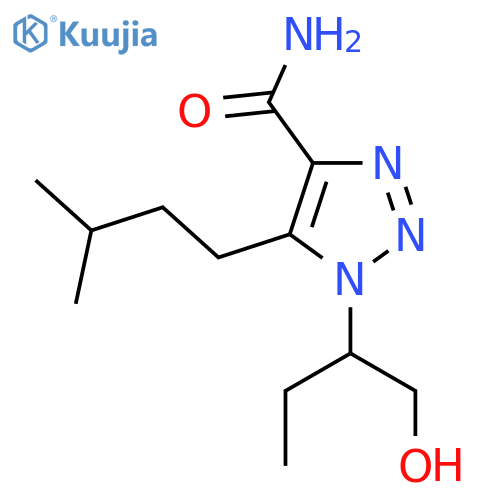 1-(1-hydroxybutan-2-yl)-5-(3-methylbutyl)-1H-1,2,3-triazole-4-carboxamide structure