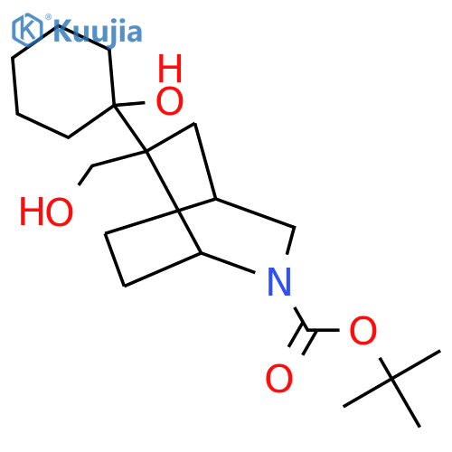 tert-butyl 6-(1-hydroxycyclohexyl)-6-(hydroxymethyl)-2-azabicyclo2.2.2octane-2-carboxylate structure