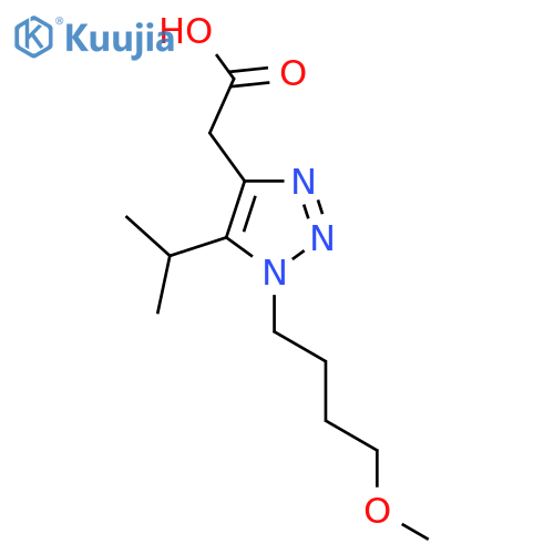 2-1-(4-methoxybutyl)-5-(propan-2-yl)-1H-1,2,3-triazol-4-ylacetic acid structure