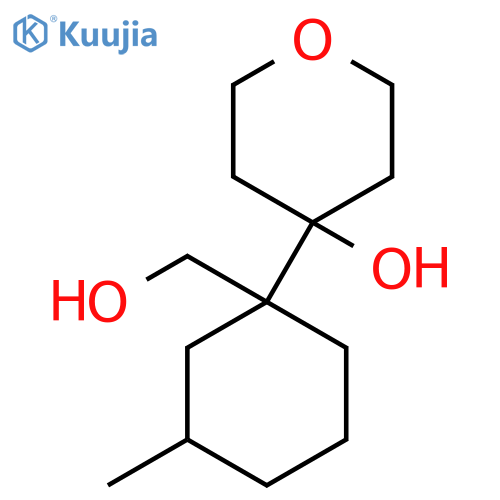4-1-(hydroxymethyl)-3-methylcyclohexyloxan-4-ol structure