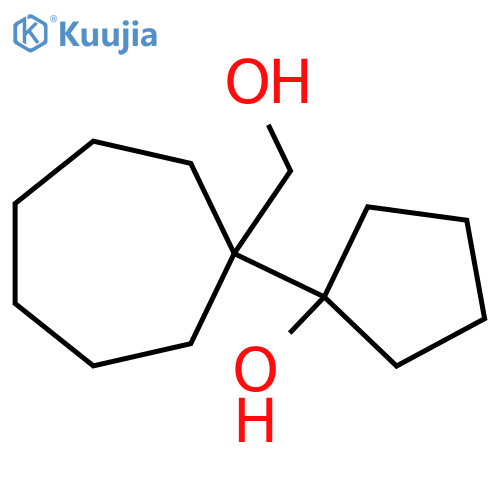 1-1-(hydroxymethyl)cycloheptylcyclopentan-1-ol structure