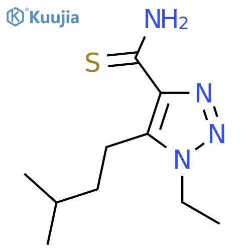 1-ethyl-5-(3-methylbutyl)-1H-1,2,3-triazole-4-carbothioamide structure
