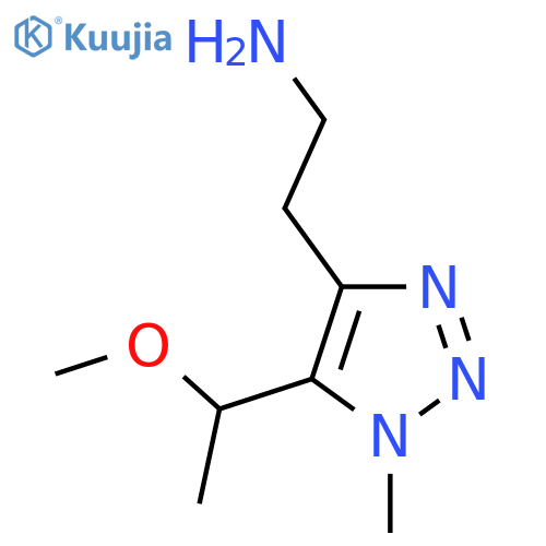 2-5-(1-methoxyethyl)-1-methyl-1H-1,2,3-triazol-4-ylethan-1-amine structure