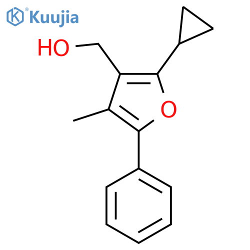 (2-cyclopropyl-4-methyl-5-phenylfuran-3-yl)methanol structure