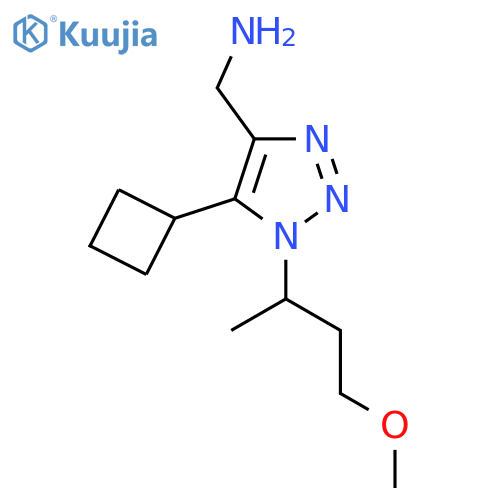 5-cyclobutyl-1-(4-methoxybutan-2-yl)-1H-1,2,3-triazol-4-ylmethanamine structure