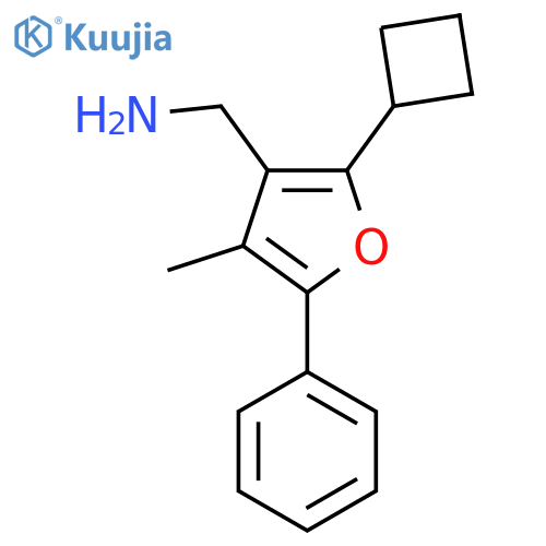 (2-cyclobutyl-4-methyl-5-phenylfuran-3-yl)methanamine structure