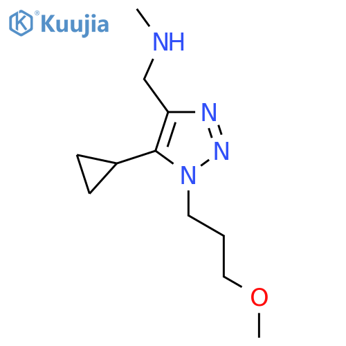 {5-cyclopropyl-1-(3-methoxypropyl)-1H-1,2,3-triazol-4-ylmethyl}(methyl)amine structure