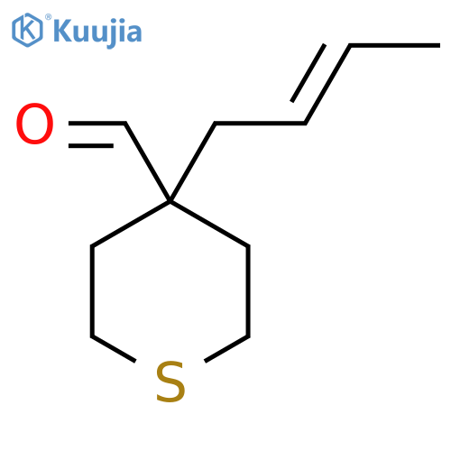 4-(but-2-en-1-yl)thiane-4-carbaldehyde structure
