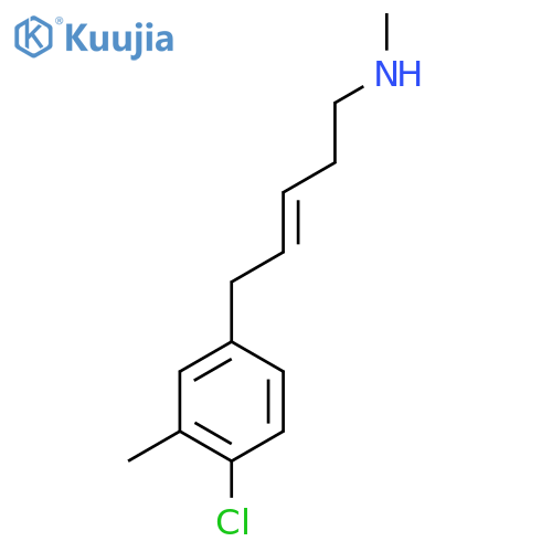 5-(4-chloro-3-methylphenyl)pent-3-en-1-yl(methyl)amine structure