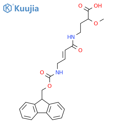 4-4-({(9H-fluoren-9-yl)methoxycarbonyl}amino)but-2-enamido-2-methoxybutanoic acid structure