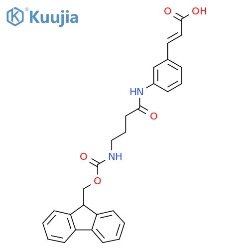 3-{3-4-({(9H-fluoren-9-yl)methoxycarbonyl}amino)butanamidophenyl}prop-2-enoic acid structure