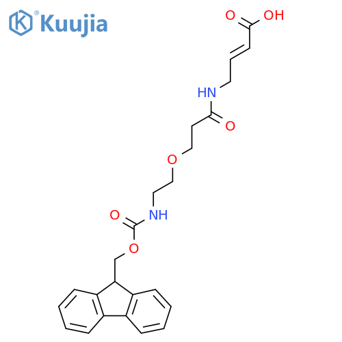 4-{3-2-({(9H-fluoren-9-yl)methoxycarbonyl}amino)ethoxypropanamido}but-2-enoic acid structure