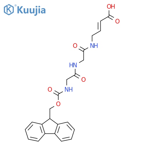 4-{2-2-({(9H-fluoren-9-yl)methoxycarbonyl}amino)acetamidoacetamido}but-2-enoic acid structure