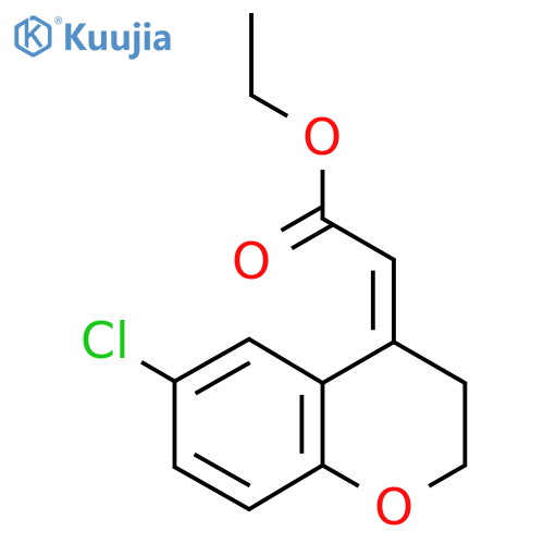 ethyl 2-(4Z)-6-chloro-3,4-dihydro-2H-1-benzopyran-4-ylideneacetate structure