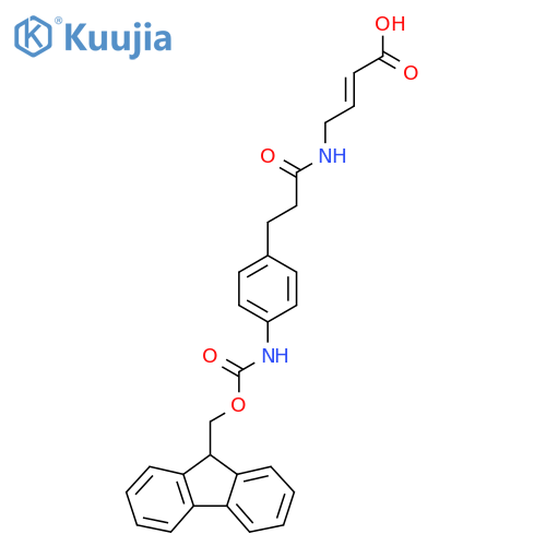 4-{3-4-({(9H-fluoren-9-yl)methoxycarbonyl}amino)phenylpropanamido}but-2-enoic acid structure