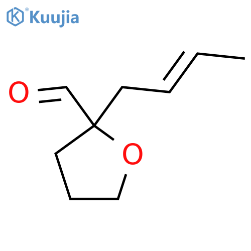2-(but-2-en-1-yl)oxolane-2-carbaldehyde structure