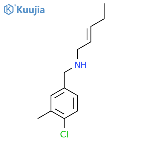 (4-chloro-3-methylphenyl)methyl(pent-2-en-1-yl)amine structure