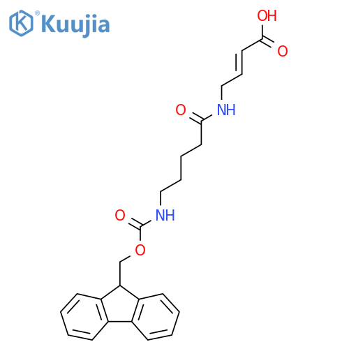 4-5-({(9H-fluoren-9-yl)methoxycarbonyl}amino)pentanamidobut-2-enoic acid structure