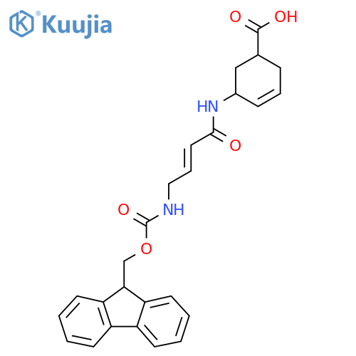 5-4-({(9H-fluoren-9-yl)methoxycarbonyl}amino)but-2-enamidocyclohex-3-ene-1-carboxylic acid structure