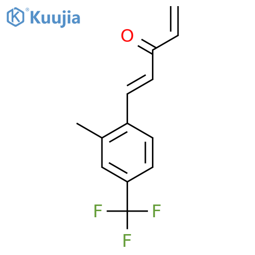 1-2-methyl-4-(trifluoromethyl)phenylpenta-1,4-dien-3-one structure