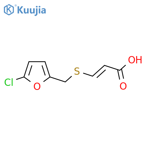 3-{(5-chlorofuran-2-yl)methylsulfanyl}prop-2-enoic acid structure