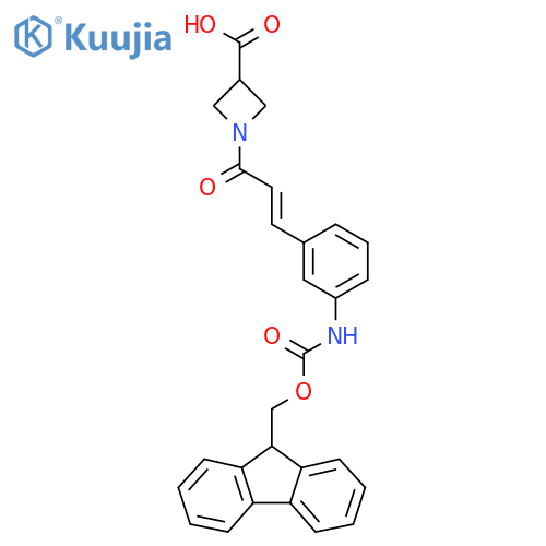 1-{3-3-({(9H-fluoren-9-yl)methoxycarbonyl}amino)phenylprop-2-enoyl}azetidine-3-carboxylic acid structure