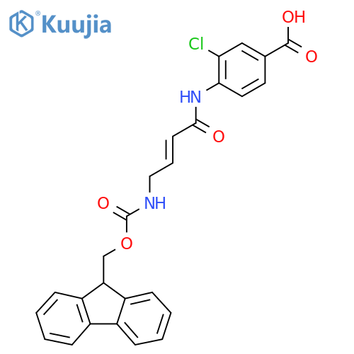 3-chloro-4-4-({(9H-fluoren-9-yl)methoxycarbonyl}amino)but-2-enamidobenzoic acid structure